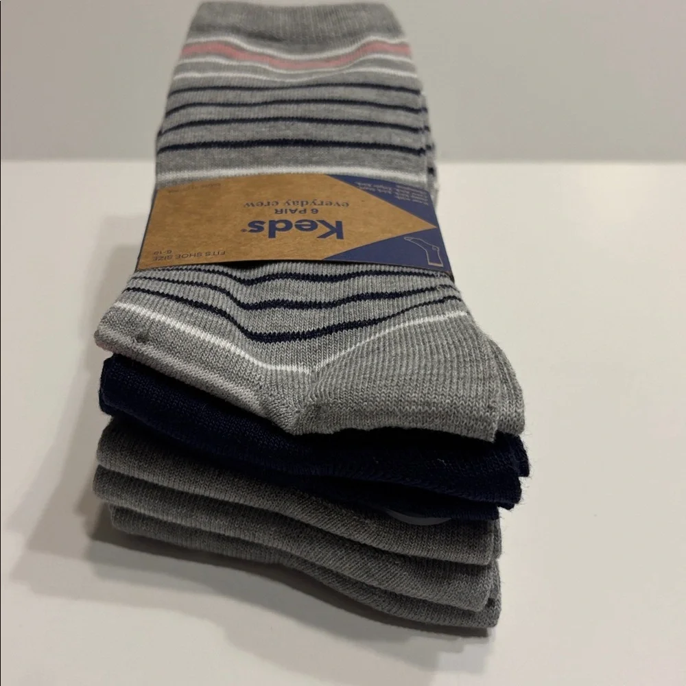 Keds Women's Crew Socks 6 Pack
